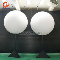 Ballon gonflable avec support d'éclairage à LED Ballon publicitaire gonflable avec trépied pour décorations extérieures