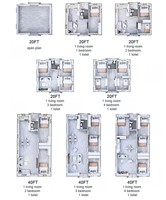Tenshine - Edificio de Estructura de Acero Prefabricado Expandible de Lujo de 3 Dormitorios, para Hospital, Almacén o Parque, con Diseño de Modelo 3D