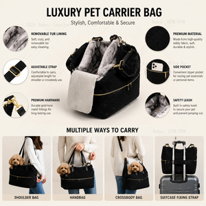 <span class=keywords><strong>BABAI</strong></span> Personalisierte OEM Kunstfell Weiche Dicke Winter Hundetragetasche Verstellbarer Riemen Komfortable Plüsch-Handtasche Tragbare Welpentasche - Product Image 5