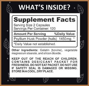 Tableta de cáscara de Psyllium del suplemento de la salud de la etiqueta privada del OEM - Product Image 2