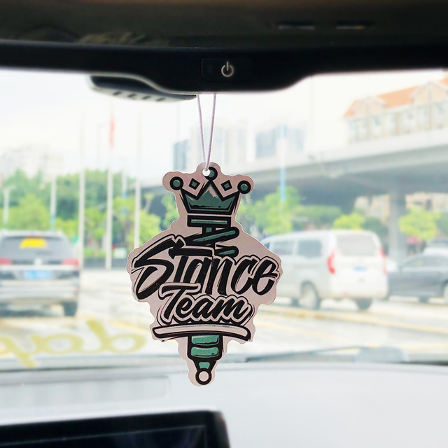 Wholesale Custom Logo Promotional Perfume Hanging Scented Cute Custom Cotton Paper Car Shaped Air Fresheners