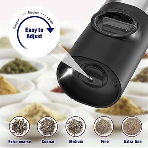 Juego de Molinillos de Sal y Pimienta Eléctricos de Cerámica con Batería de Litio y Alimentación USB, con Base Recargable, en Oferta - Product Image 3