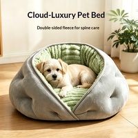 Coussin pour chien universel quatre saisons, semi-fermé, respirant et chaud, pour chiens et chats de petite/moyenne taille (Teddy, Bichon Frisé), sans assemblage