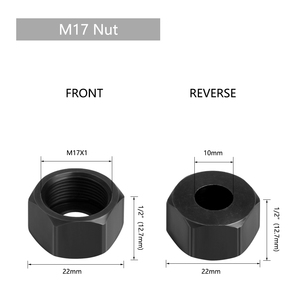 Lavie M17 Nut 6mm 1/4 8mm 9.5mm 10mm Khắc Máy Chuck Nut Set <span class=keywords><strong>Router</strong></span> <span class=keywords><strong>bits</strong></span> chế biến gỗ phụ kiện clmm17 OEM dịch vụ - Product Image 4