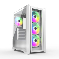 Blanc TG High Airflow Mid Tower atx 240 Boîtier de jeu à refroidissement par eau Ordinateur Pc GAMER Case