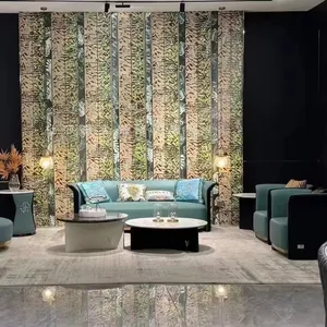 Ý ánh sáng sang trọng da sofa phù hợp với đồ nội thất phòng khách