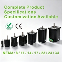 NEMA 8/14/17/23/24/34 RS485 Modbus RTU Motor Stepper Terintegrasi Cerdas dengan Encoder Absolut Satu Putaran Tanpa Sensor Mode Torsi Pengaturan Kembali Otomatis