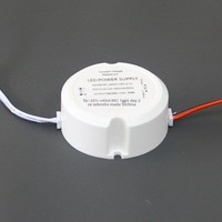 Alimentation LED à tension constante DC12V/24V 15W, mini transformateur d'éclairage rond en plastique ABS, driver LED à gradation IP65 IP66