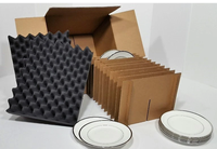 Boîte d'expédition en carton ondulé personnalisée, fragile et protectrice, avec gaufrage pour vaisselle/ustensiles de cuisine/assiettes/ustensiles de cuisson
