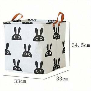 Cesta de Ropa Sucia de Algodón, Cesta de Juguetes Plegable para Regalos, Cestas de Almacenamiento de Tela, Decoración del Hogar - Product Image 6