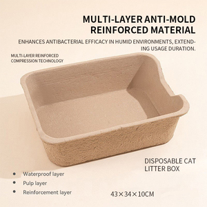Litière pour chat jetable écologique OEM en papier et carton, capacité de 14,5 L, facile à nettoyer, imperméable, robuste, intérieur/extérieur - Product Image 5