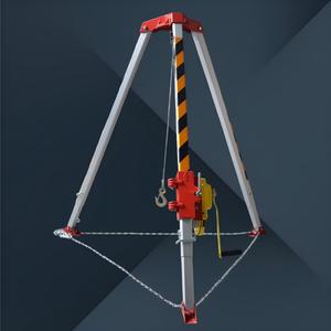 מערכת חצובה ניידת מאלומיניום להתקנה מהירה, עם אחריות לשנה, עבור קבוצות כניסה לחללים סגורים וטיפול בחומרים. - Product Image 3