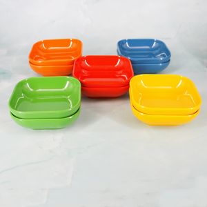Fabrik Großhandel kleine Keramik quadratische Schüssel Schüssel bunte Melamin imitieren Porzellan Hot Pot Gerichte anpassbar - Product Image 1