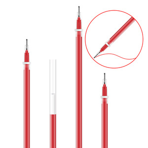 Deli Gel <b>Pen</b> <b>Refill</b> 0.38mm Red Full Needle Tube A701 Smooth Writing Student Use - Product Image 2