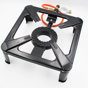 Réchaud à gaz portable en fonte, alimenté au propane, une seule pièce, pour le camping en plein air, avec régulateur - Product Image 4