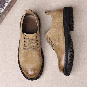 Botas de Trabajo de Gamuza Retro Británicas de Caña Baja, Novedad 2026, Zapatos de Cuero Casuales y Versátiles para Negocios - Product Image 4