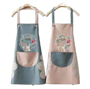 Tablier de cuisine mignon pour femme tablier imperméable et résistant à l'huile Support d'impression