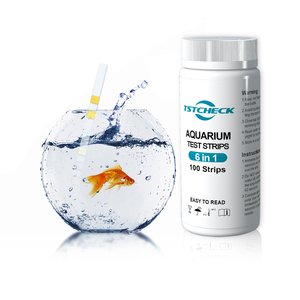 แถบทดสอบน้ำสำหรับตู้ปลาที่มีความแม่นยำ6in1สำหรับบ่อเลี้ยงปลา Betta บ่อภูมิทัศน์ทางน้ำ GH,KH, PH, NO2,<span class=keywords><strong>NO3</strong></span> - Product Image 4