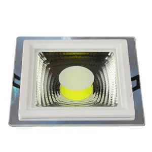 유리 led 패널 빛 dimmable 12v led 패널 유리 110V 220V 사각형 12w cob 유리 패널 dimmable 알루미늄 프레임