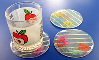 Tapis de tasse en PVC sous-verre liquide personnalisé promotionnel