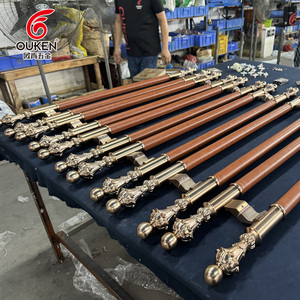 Châu Âu sang trọng nội thất cửa kính xử lý tùy chỉnh da cam thép không gỉ cửa chính cho khách sạn biệt thự cửa trước xử lý - Product Image 6