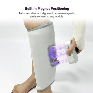 Masajeador de piernas térmico OEM con controlador desmontable para pantorrilla, pie, rodilla, muslo, dispositivo de terapia de compresión de aire ajustable - Product Image 6