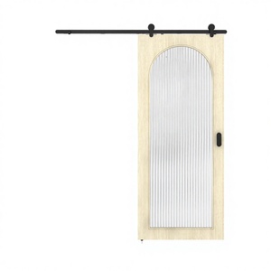Système de porte coulissante en verre de style industriel TengYu, <span class=keywords><strong>double</strong></span> <span class=keywords><strong>vitrage</strong></span> en verre trempé, garantie 1 an, fixation facile par vis - Product Image 3