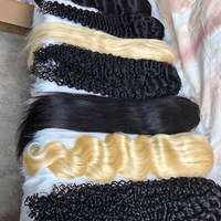 Peluca frontal de encaje HD completa 13x6 de 30-40 pulgadas, cabello humano virgen camboyano ondulado, rubio 613, densidad del 250%, rubio miel
