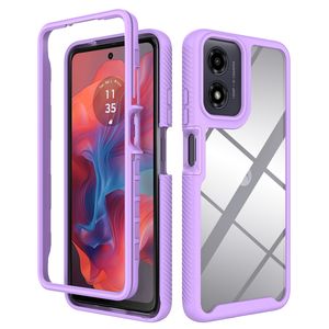 เคสป้องกันโทรศัพท์ PC เนื้อแข็งกันกระแทกใสคลุมทั้งหมดสำหรับ <span class=keywords><strong>Motorola</strong></span> <span class=keywords><strong>Moto</strong></span> E14 G24 G04 G04S - Product Image 1