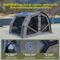 Tente gonflable Coody 10.0 Pro Air - Gris, nouveau style, en coton, monocouche, pour le camping, portable, pour 2 à 4 personnes, en toile gonflable