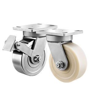 2 Tonnen 3 Tonnen 5 Tonnen industrielles Super-Hochleistungs-Lenkrad Schweres Hochlader-<span class=keywords><strong>Design</strong></span> Nachlauf-Nylon räder PU-Stahlräder - Product Image 6