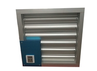 Clapet coupe-flamme en alliage d'aluminium à commande manuelle avec design de persienne moderne pour systèmes de ventilation CVC