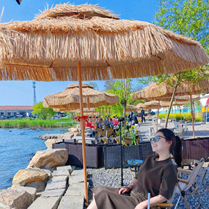 <span class=keywords><strong>Parasol</strong></span> de plage rustique <span class=keywords><strong>en</strong></span> raphia fait main, style bohème, <span class=keywords><strong>en</strong></span> <span class=keywords><strong>paille</strong></span> naturelle, pour l'extérieur - Product Image 4
