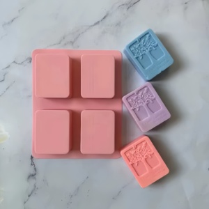 Cây Hình Màu Tím Hình Chữ Nhật Silicone Khuôn Xà Phòng Khuôn Thủ Công Mỹ Nghệ Sô Cô La Bánh Đúc Công Cụ Làm Bằng Tay - Product Image 1