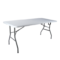 Tables Pliantes d'Extérieur en Plastique, Chaises en Plastique, Mobilier de Restaurant et Jardin pour Événements, Fêtes, Mariages – Haute Qualité 6ft/8ft