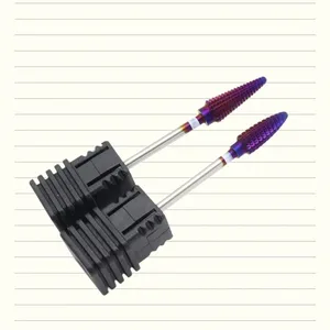 ¡Caliente! Brocas de carburo completo Purple Pro para taladro de uñas eléctrico, herramientas de manicura para cortar y pulir la parte inferior de las uñas - Product Image 6