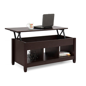 Mueble <span class=keywords><strong>de</strong></span> sala <span class=keywords><strong>de</strong></span> estar cuadrado, 3 estantes abiertos, mesa <span class=keywords><strong>de</strong></span> <span class=keywords><strong>centro</strong></span> <span class=keywords><strong>de</strong></span> elevación moderna, precio barato - Product Image 4