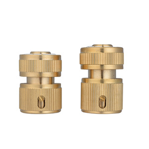 Connecteur d'eau tout en cuivre 1/2 pouce en laiton à raccord rapide pour tuyau d'arrosage et pistolet à eau - Product Image 3