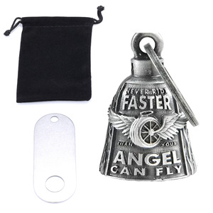 <span class=keywords><strong>Porte</strong></span>-clés en acier inoxydable « Guardian Never Ride Faster Than Your Angel Can Fly » pour motards, <span class=keywords><strong>porte</strong></span>-bonheur pour la conduite - Product Image 3