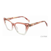 Montures de lunettes optiques œil-de-chat de luxe légères en acétate TR et matériaux mixtes, confortables et très élastiques, pour verres correcteurs