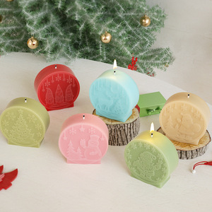<span class=keywords><strong>Moule</strong></span> en Silicone de noël pour bricolage rond miroir Relief ornements père noël renne bonhomme de neige bougie <span class=keywords><strong>plâtre</strong></span> <span class=keywords><strong>Figurine</strong></span> faisant - Product Image 4