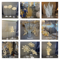 Candelabros Modernos de Cristal MILE, Portavelas de Metal Dorado, Decoración para Bodas, Iluminación para Pasillos, Accesorios para Escenarios