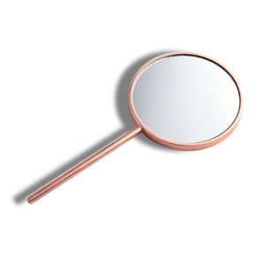 Hot Promotion Rose Gold Customized Logo Hand Held Pocket <b>Makeup</b> <b>Mirror</b> - Product Image 5