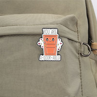 Ensemble de pin's en émail mignons et ludiques, motifs Champignon et Pastèque, pour la décoration de sacs à dos