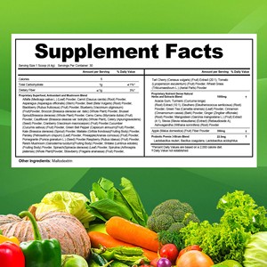 Poudre Super Greens la plus vendue avec un mélange exclusif de superaliments antioxydants et de champignons, favorise le métabolisme et l'énergie - Product Image 2