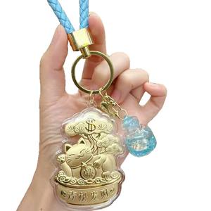 Colgante Dorado, Decoración de Dinero Instantáneo, Teléfono Móvil de Oro Puro, Llavero con Forma de Corazón y Caballo - Product Image 5