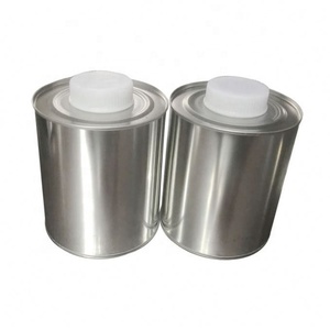 500ml Screw Top Pvc Cement Tin Can Adhesive Metal Jar With <b>Brush</b> - Product Image 6