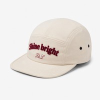 Casquette de camping réglable à 5 panneaux en nylon avec logo personnalisé T&L et broderie en chenille