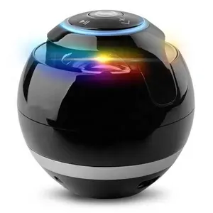 New A18 Ball LED Mini Super Bass Portable Wireless Hifi Speakers with FM Radio TF Mic USB Small Audio Speaker for Mobile Phone