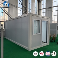 Kit de construction modulaire de conteneur de bureau ou de maison en acier, pliable, à plat, économique, de 10, 20, 30 ou 40 pieds